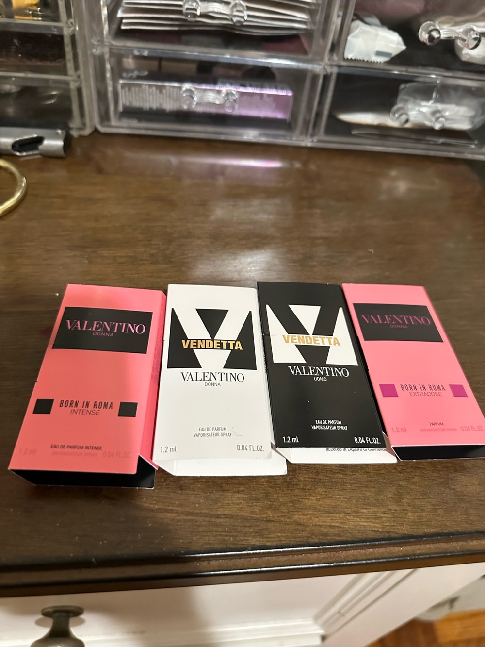Fragrance Samples on Desk